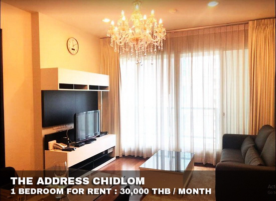 (เช่า) FOR RENT THE ADDRESS CHIDLOM / 1 bedroom / 58 Sqm. 30,000 CLOSE BTS CHIDLOM รูปที่ 1