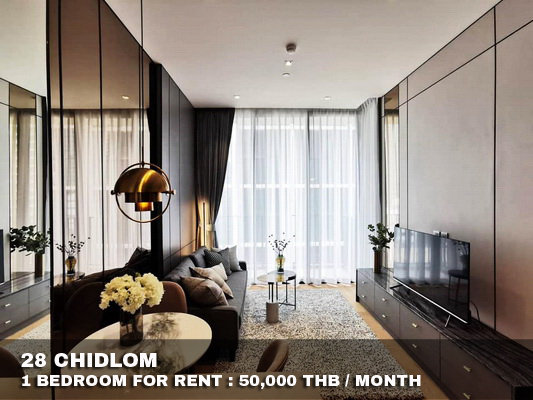 (เช่า) FOR RENT 28 CHIDLOM / 1 bedroom / 45 Sqm. 50,000 CLOSE BTS CHIDLOM รูปที่ 1