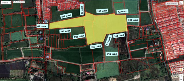 ขาย ที่ดิน 34-1-59.7 ไร่ เหมาะทำหมู่บ้าน ใกล้ ตลาดบางคูลัด เพียง 2 กม รูปที่ 1