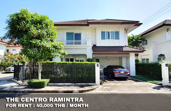 (เช่า) FOR RENT THE CENTRO RAMINTRA / 3 beds 3 baths / 62 Sqw. 40,000 CLOSE FASHION ISLAND MALL รูปที่ 1