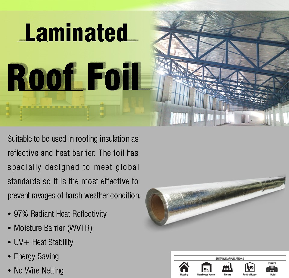 Laminated Roof Foil แผ่นสะท้อนความร้อนสำหรับหลังคา รูปที่ 1