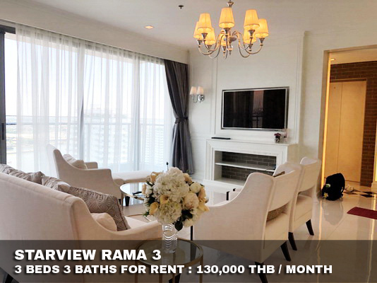 (เช่า) FOR RENT STARVIEW RAMA 3 / 3 beds 3 baths / 160 Sqm.**130,000** Special Unit รูปที่ 1