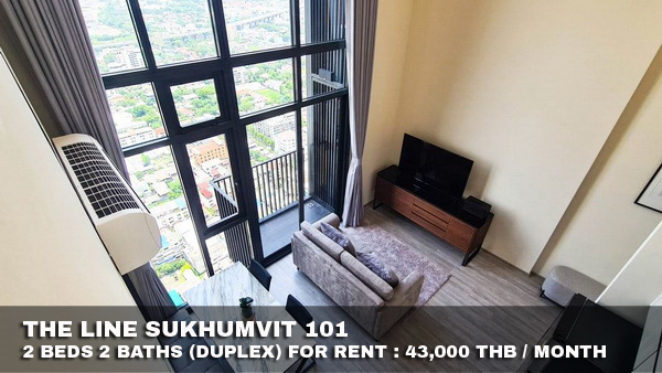 (เช่า) FOR RENT THE LINE SUKHUMVIT 101 / 2 beds 2 baths Duplex / 64 Sqm.**43,000** รูปที่ 1