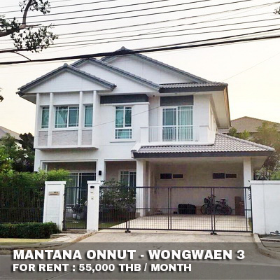 (เช่า) FOR RENT MANTANA ONNUT-WONGWAEN 3 / 3 beds 3 baths / 93 Sqw.**55,000** CLOSE MEGA BANGNA รูปที่ 1