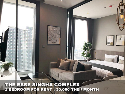 (เช่า) FOR RENT THE ESSE SINGHA COMPLEX / 1 bedroom / 36 Sqm.**30,000** CLOSE MRT PETCHABURI รูปที่ 1