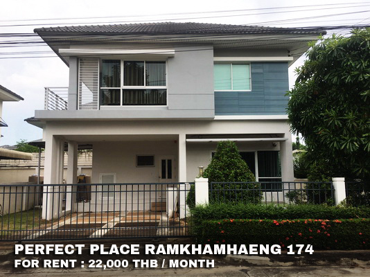 (เช่า) FOR RENT PERFECT PLACE RAMKHAMHAENG 174 / 3 beds 3 baths / 60 Sqw.**22,000** รูปที่ 1