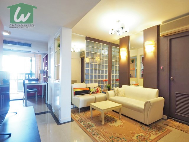 For Rent Phet9 Condo 76Sqm Fully Furnished 400 meter from Ratchatevi BTS รูปที่ 1