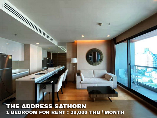 (เช่า) FOR RENT THE ADDRESS SATHORN / 1 bedroom / 55 Sqm.**38,000** CLOSE BTS CHONGNONSI รูปที่ 1