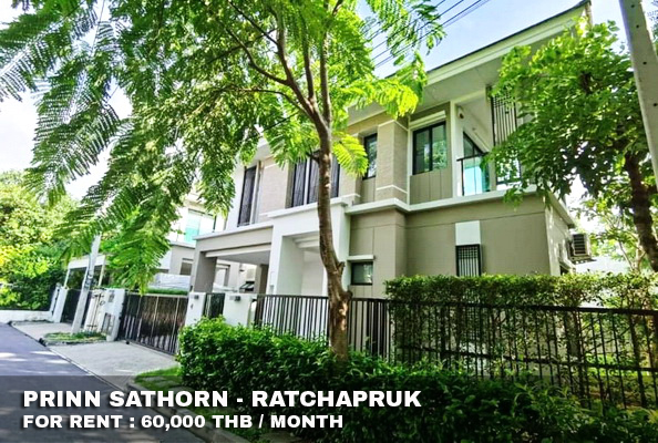 (เช่า) FOR RENT PRINN SATHORN - RATCHAPRUK / 3 beds 3 baths / 73 Sqw.**60,000** CLOSE BTS BANGWA รูปที่ 1