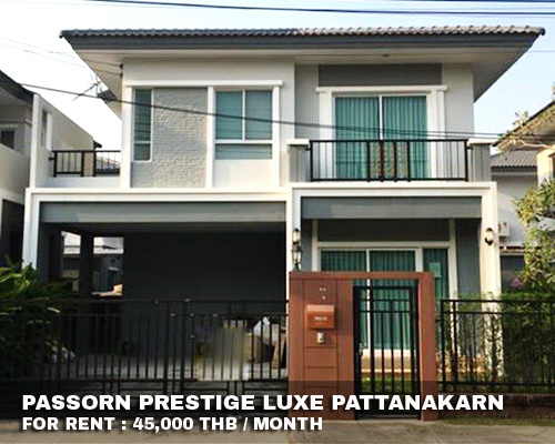 (เช่า) FOR RENT PASSORN PRESTIGE LUXE PATTANAKARN / 3 beds 3 baths / 38 Sqw.**45,000**  รูปที่ 1