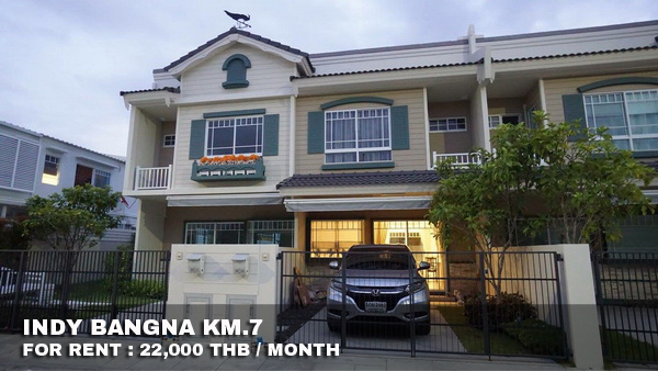 (เช่า) FOR RENT INDY BANGNA KM.7 / 2 beds 3 baths / 22 Sqw.**22,000** CLOSE MEGA BANGNA รูปที่ 1