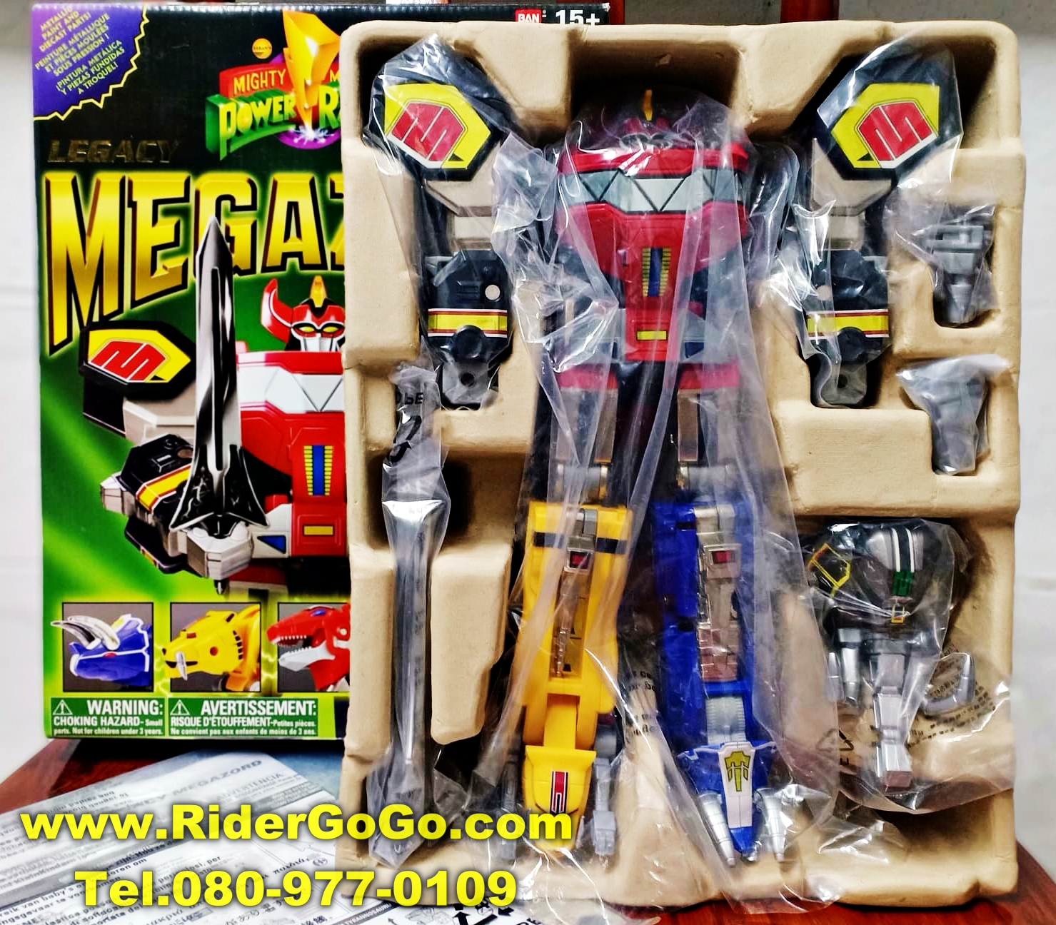 หุ่นยนต์พาวเวอร์เรนเจอร์ ขบวนการจูเรนเจอร์ หุ่นยนต์ไดจูจิน DX Daizyujin Power Rangers LEGACY MEGAZORD 20th Anniversary สภาพใหม่ของแท้Bandai รูปที่ 4