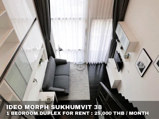 (เช่า) FOR RENT IDEO MORPH SUKHUMVIT 38 / 1 bedroom Duplex / 36 Sqm.**25,000** CLOSE BTS THONGLOR รูปที่ 1