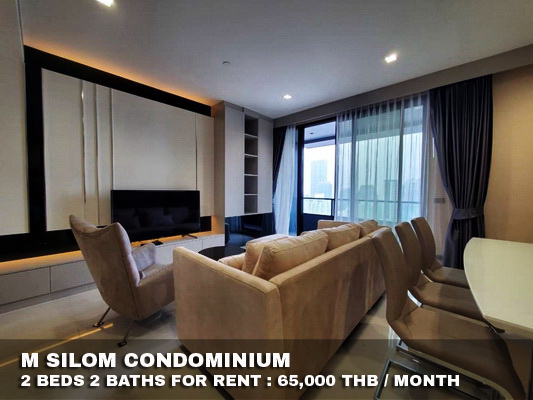 (เช่า) FOR RENT M SILOM CONDOMINIUM / 2 beds 2 baths / 88 Sqm.**65,000** CLOSE BTS CHONGNONSI รูปที่ 1