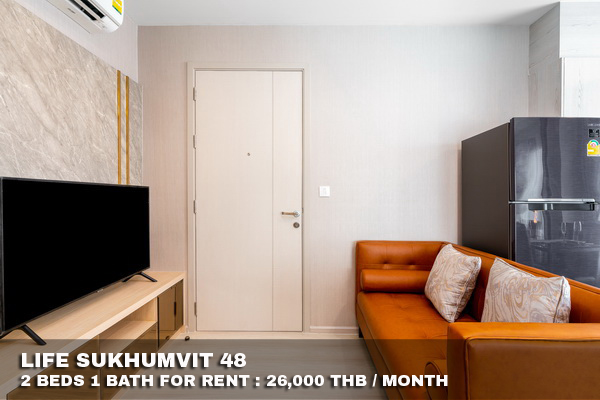 (เช่า) FOR RENT LIFE SUKHUMVIT 48 / 2 beds 1 bath / 40 Sqm.**26,000** CLOSE BTS PHRAKANONG รูปที่ 1