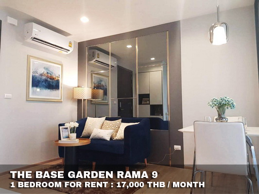 (เช่า) FOR RENT THE BASE GARDEN RAMA 9 / 1 bedroom / 33 Sqm.**17,000** CLOSE ARL RAMKHAMHAENG รูปที่ 1