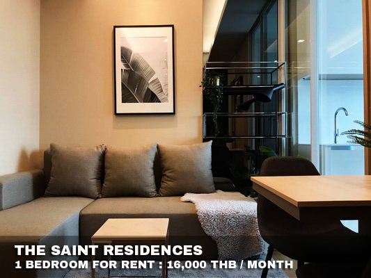 (เช่า) FOR RENT THE SAINT RESIDENCES / 1 bedroom / 30 Sqm.**16,000** CLOSE MRT PHAHONYOTHIN รูปที่ 1