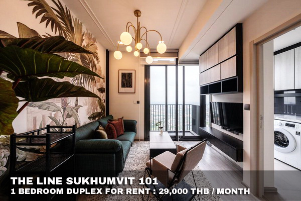 (เช่า) FOR RENT THE LINE SUKKHUMVIT 101 / 1 bedroom Duplex / 48 Sqm.**29,000** CLOSE BTS PUNNAWITHI รูปที่ 1