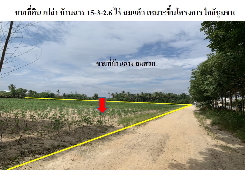 ขายที่ดิน บ้านฉาง ระยอง 15-3-2.6 ไร่  เหมาะสร้างหมู่บ้านจัดสรร หรือสร้างหอพักได้   รูปที่ 1