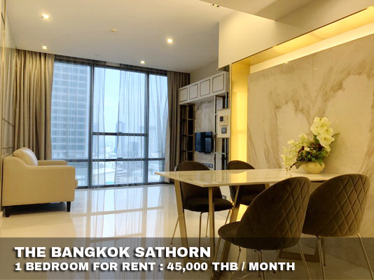 (เช่า) FOR RENT THE BANGKOK SATHORN / 1 bedroom / 61 Sqm.**45,000** CLOSE BTS SURASAK รูปที่ 1