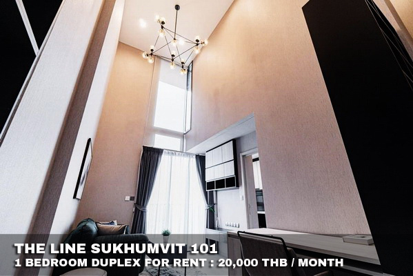 (เช่า) FOR RENT THE LINE SUKHUMVIT 101 / 1 bedroom Duplex / 41 Sqm.**20,000** CLOSE BTS PUNNAWITHI รูปที่ 1