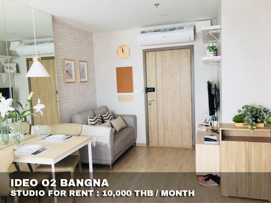 (เช่า) FOR RENT IDEO O2 BANGNA / Studio / 27 Sqm.**10,000** CLOSE BTS BANGNA รูปที่ 1