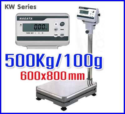 ตาชั่งดิจิตอล เครื่องชั่งตั้งพื้น ตาชั่งกันสนิม KW Series platform Scales 500kg ละเอียด50g แท่นชั่ง600x800mm NAGATA รูปที่ 1