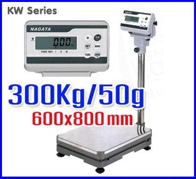 ตาชั่งดิจิตอล เครื่องชั่งตั้งพื้น ตาชั่งกันสนิม KW Series platform Scales 300Kg ละเอียด50g แท่นชั่ง600x800mm NAGATA รูปที่ 1