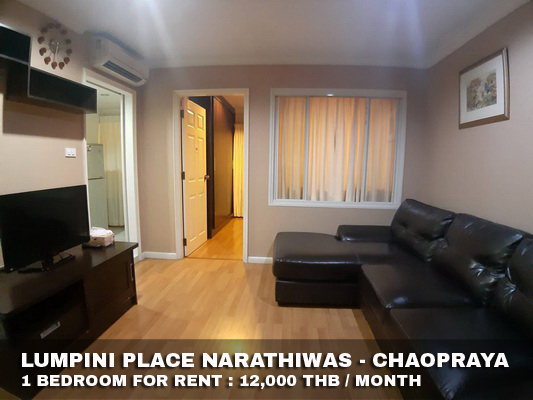 (เช่า) FOR RENT LUMPINI PLACE NARATHIWAS - CHAOPRAYA / 1 bedroom / 40 Sqm.**12,000**  รูปที่ 1