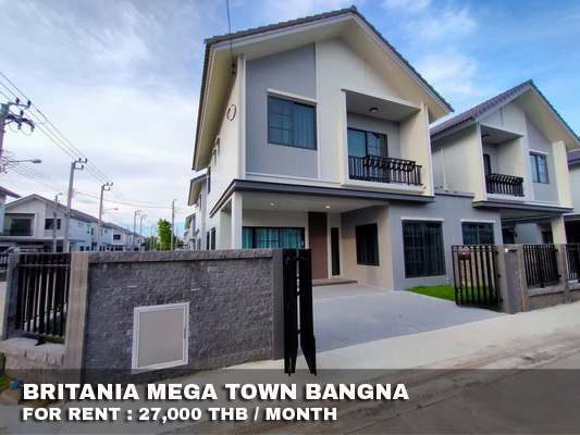 (เช่า) FOR RENT BRITANIA MEGA TOWN BANGNA / 4 beds 3 baths / 40 Sqw.**27,000** CLOSED MEGA BANGNA รูปที่ 1