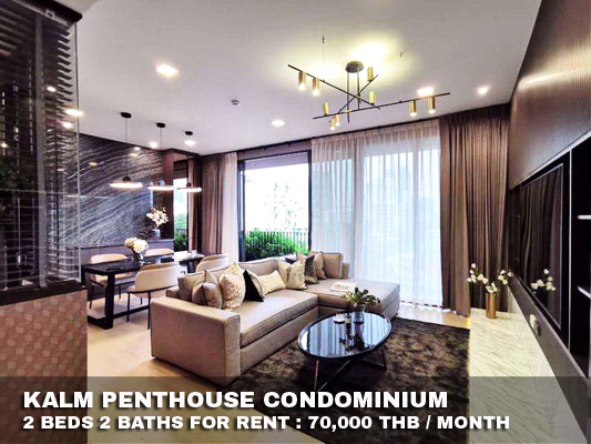 (เช่า) FOR RENT KALM PENTHOUSE / 2 beds 2 baths / 113 Sqm.**70,000** CLOSE BANGKOK HOSPITAL รูปที่ 1