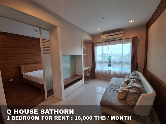 (เช่า) FOR RENT Q HOUSE SATHORN / 1 bedroom / 46 Sqm.**16,000**CLOSE BTS KRUNGTHONBURI รูปที่ 1