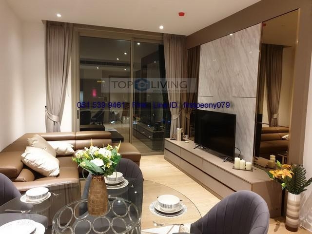 For Rent Magnolia Waterfront 95.21 square 2 beds 2 baths have shuttle boat to BTS Taksin รูปที่ 1