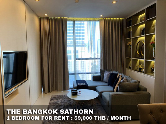 (เช่า) FOR RENT THE BANGKOK SATHORN / 1 bedroom / 60 Sqm.**59,000** CLOSE BTS SURASAK รูปที่ 1