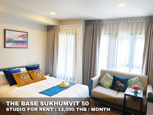 (เช่า) FOR RENT THE BASE SUKHUMVIT 50 / Studio / 26 Sqm.**12,000** CLOSE BTS ONNUT รูปที่ 1