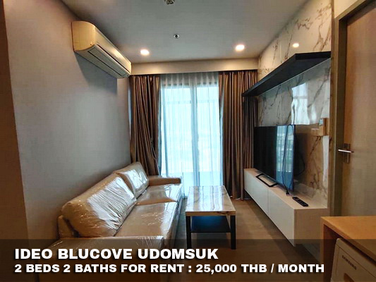 (เช่า) FOR RENT IDEO BLUCOVE UDOMSUK / 2 beds 2 baths / 60 Sqm.**25,000** CLOSE BTS UDOMSUK รูปที่ 1