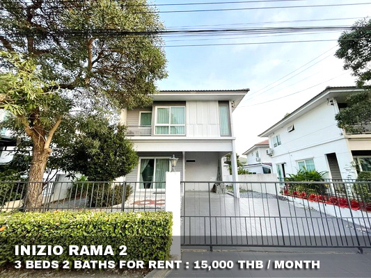 (เช่า) FOR RENT INIZIO RAMA 2 / 3 beds 2 baths / 50 Sqw.**15,000** CLOSE CENTRAL PLAZA RAMA 2 รูปที่ 1