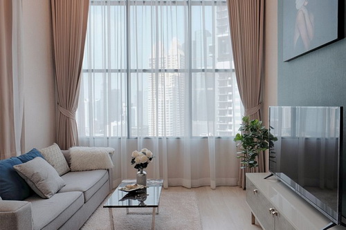 คอนโด สาทร ให้เช่า Knightsbridge Prime Sathorn Duplex 1ห้องนอน ชั้นสูง City view ใกล้BTSช่องนนทรี รูปที่ 1