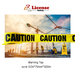 รูปย่อ เทปกั้นเขต สีเหลือง (Caution Tape License ) รูปที่2