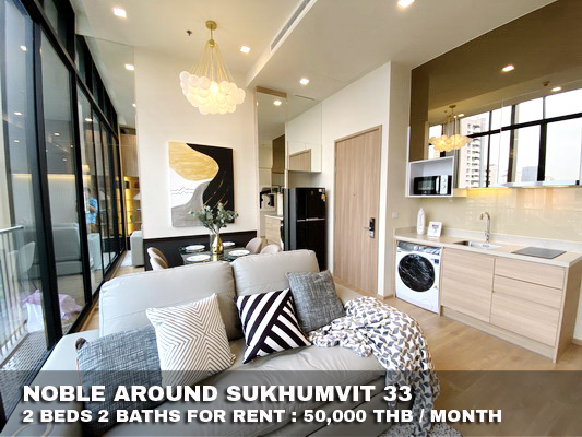 (เช่า) FOR RENT NOBLE AROUND SUKHUMVIT 33 / 2 beds 2 baths / 54 Sqm.**50,000**  รูปที่ 1