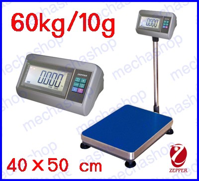 ตาชั่งดิจิตอล เครื่องชั่งแบบตั้งพื้น Digital Scale ชั่งได้ 60kg ละเอียด10g แท่นชั่ง40x50cm ยี่ห้อ ZEPPER รุ่น T7-EA  รูปที่ 1