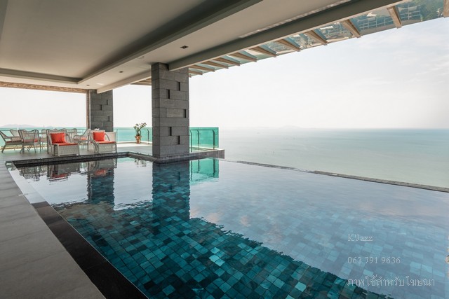 ***ขาย  Penthouse pool villa ติดทะเล 3 นอน 3 น้ำ 450 ตรม มีสระว่ายน้ำ ใหญ่สุดในชลบุรี รูปที่ 1