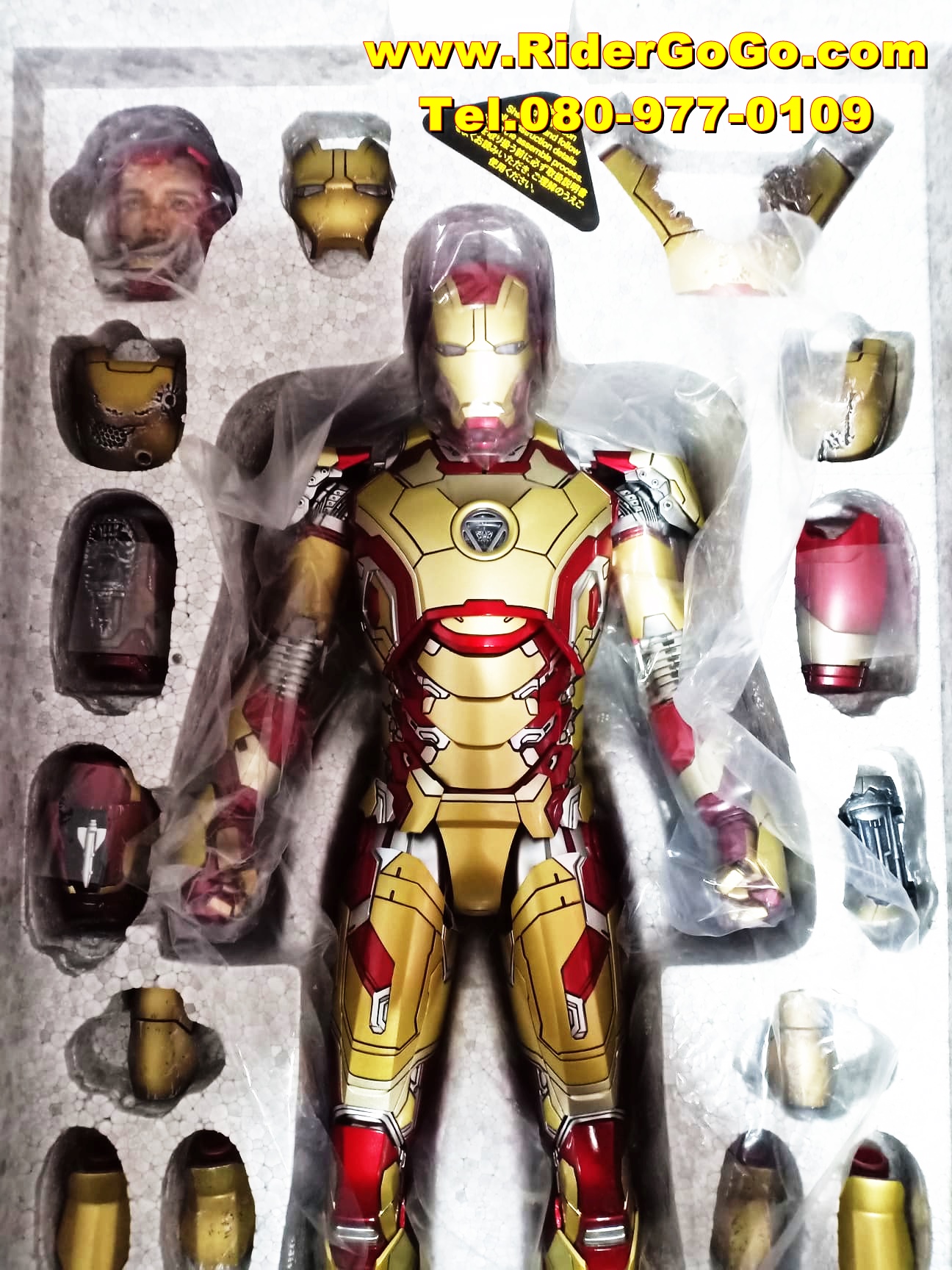 HOT TOYS IRON MAN MARK XLII MK42 DIECAST โมเดลไอออนแมนมาร์ค42 สภาพสวยใหม่ของแท้ รูปที่ 3