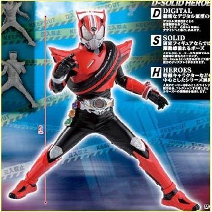โมเดลฟิกเกอร์มาสค์ไรเดอร์ไดร์ฟ Masked Rider Drive Type Speed D Solid Heroes Model Figure ของใหม่ของแท้จากญี่ปุ่น รูปที่ 4