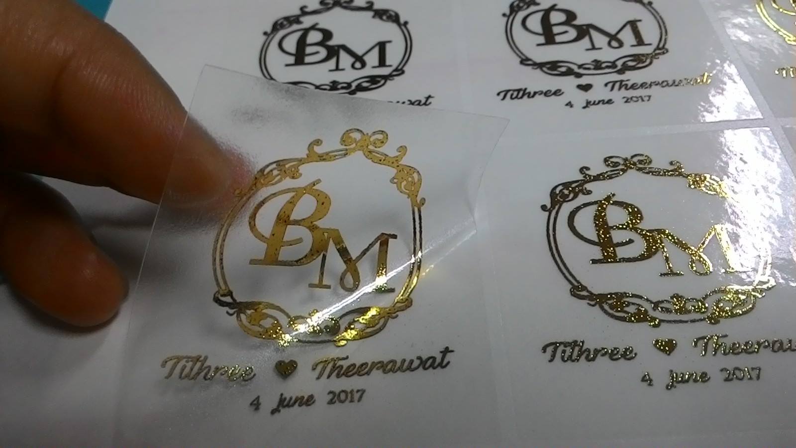 รับพิมพ์ฟรอยด์ทอง สีโรสโกลด์ ( rosegold stcker) พิมพ์เคทอง เคเงิน รูปที่ 2