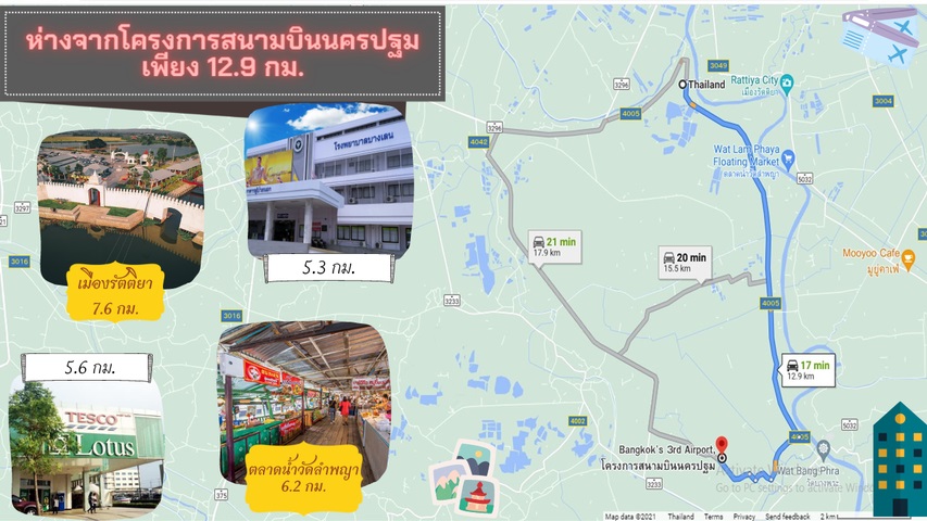 ขายที่ดิน ติดถนน นฐ.4005 อ.บางเลน จ.นครปฐม ทำเลดี ใกล้สนามบินนครปฐม ใกล้แหล่งท่องเที่ยว ที่ดินมีทางน้ำสาธารณะอุดมสมบูรณ์ รูปที่ 5