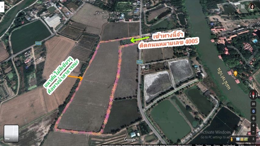 ขายที่ดิน ติดถนน นฐ.4005 อ.บางเลน จ.นครปฐม ทำเลดี ใกล้สนามบินนครปฐม ใกล้แหล่งท่องเที่ยว ที่ดินมีทางน้ำสาธารณะอุดมสมบูรณ์ รูปที่ 4