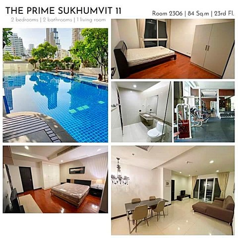 ให้เช่า คอนโด The Prime 11 สุขุมวิท 11 2 ห้องนอน ใกล้รถไฟฟ้า BTS นานา รูปที่ 1