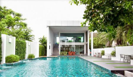 ขาย ทาวน์โฮม รหัส40842 ทาวน์โฮมโครงการแนวโมเดิร์น ขายทาวน์โฮม 120 ตรม. 18.1 ตร.วา มีแอร์ 3 ตัว มีห้องครัว จอดรถ 2 คัน รูปที่ 2