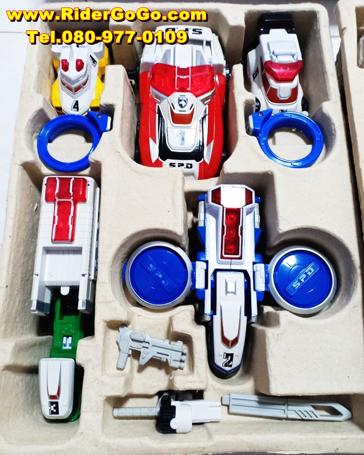 หุ่นยนต์ขบวนการเดกะเรนเจอร์ เดกะเรนเจอร์โรโบ & เดกะไบค์ โรโบ Dekaranger (DX Dekaranger Robo & DX DekaBike Robo) สภาพดีของแท้Bandai จากประเทศญี่ปุ่น รูปที่ 3
